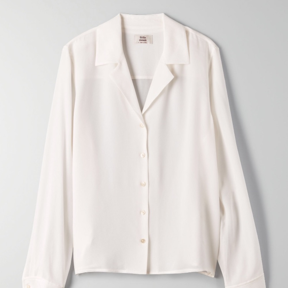 Aritzia White Shirt Abelia Little Moon NWT